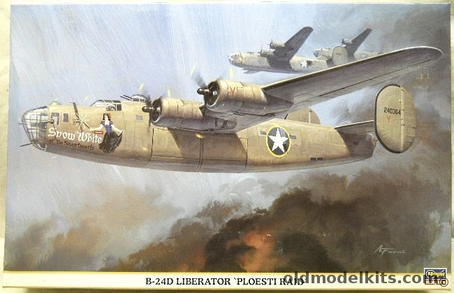 Hasegawa 1/72 B-24D Liberator Ploesti Raid With Eduard Mask Set - 98th BG 343 BS Snow White and the Seven Dwarfs / Grumpy / Sneezy / The Witch, 00961 plastic model kit